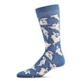 thumbnail image 1 of MeMoi Men's Halloween Cool Ghoul Ghost Novelty Crew Sock - Mens - Male, 10-13, Denim Heather, 1 of 8