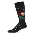 thumbnail image 1 of MeMoi Men's Ho Ho Hold My Beer Holiday Novelty Crew Socks - Mens - Male, 10-13, Black, 1 of 7