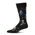 thumbnail image 1 of MeMoi Men's "Howdy Skeletons" Halloween Holiday Novelty Crew Sock - Mens - Male, 10-13, Black, 1 of 7