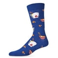 thumbnail image 1 of MeMoi Men's Let's Order Takeout Bamboo Blend Novelty Crew Sock - Mens - Male, 10-13, Royal Blue, 1 of 8