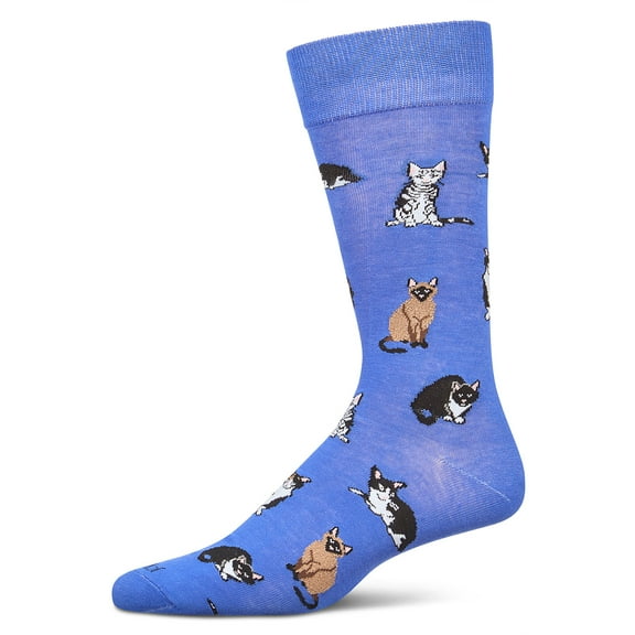 MeMoi Men's Multi Cat Rayon From Bamboo Crew Socks - Mens - Male