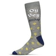 thumbnail image 1 of MeMoi Men's Oy Vey All Day Bamboo Crew Socks - Mens - Male, 10-13, Med Gray Heather, 1 of 3