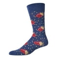 thumbnail image 1 of MeMoi Men's Pass The Popcorn Bamboo Blend Novelty Crew Sock - Mens - Male, 10-13, Denim, 1 of 10