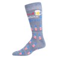 thumbnail image 1 of MeMoi Men's Red White and Brew Bamboo Blend Novelty Crew Sock - Mens - Male, 10-13, Black, 1 of 2