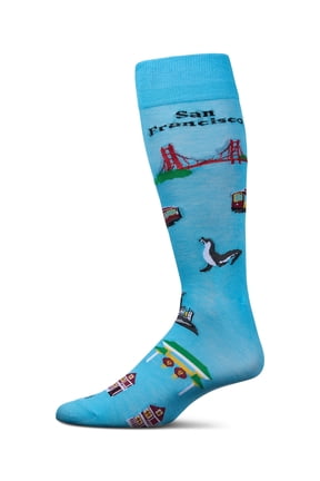 Men's San Francisco Rayon From Bamboo Crew Socks - Mens - Male, 10-13, Blue Grotto