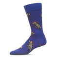 thumbnail image 1 of MeMoi Men's Skiing Winter Dinos Holiday Novelty Crew Sock - Mens - Male, 10-13, Royal Blue, 1 of 7