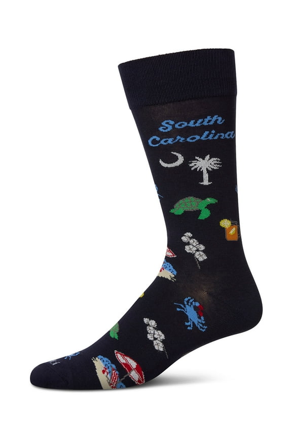 Men's South Carolina Rayon From Bamboo Crew Socks - Mens - Male, 10-13, Navy