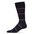 thumbnail image 1 of MeMoi Men's Spacedye Stripe Bamboo Dress Crew Socks - Mens - Male, 10-13, Navy, 1 of 7
