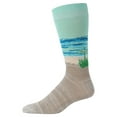 thumbnail image 1 of MeMoi Men's Surf's Up Beach Bamboo Crew Socks - Mens - Male, 10-13, Crockery Marled, 1 of 4