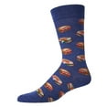 thumbnail image 1 of MeMoi Men's Tasty Hoagies Bamboo Blend Novelty Crew Sock - Mens - Male, 10-13, Denim, 1 of 7