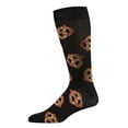 thumbnail image 1 of MeMoi Men's Pretzel Pattern Rayon from Bamboo Blend Novelty Crew Sock - Mens - Male, 10-13, Black, 1 of 7