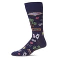 thumbnail image 1 of MeMoi Men's Viva Las Vegas Bamboo Blend Novelty Crew Sock - Mens - Male, 1 of 4