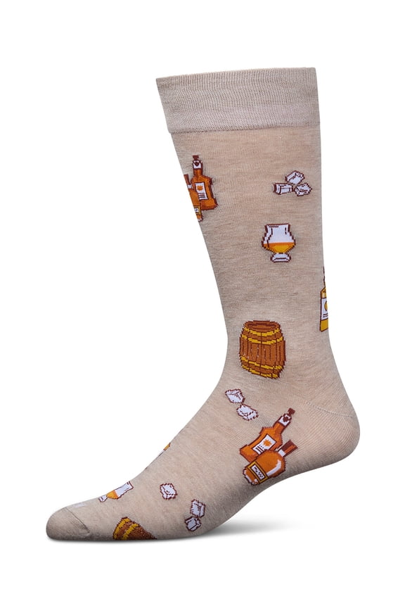 Men's Whiskey Rayon From Bamboo Crew Socks - Mens - Male, 10-13, Oatmeal Heather