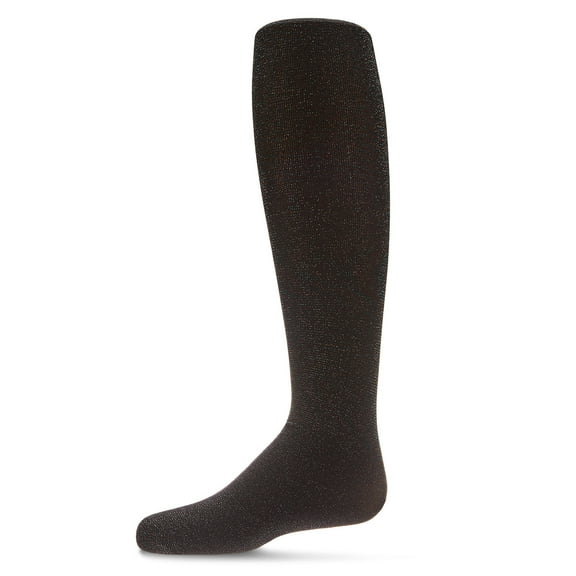MeMoi Metallic Shimmer Opaque Tights - Girls - Female, 8-10, Black Silver