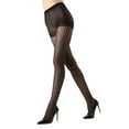 thumbnail image 1 of MeMoi Miami Sheer Thick Net Honeycomb Tights - Womens - Female (Medium/Large, Black), 1 of 7
