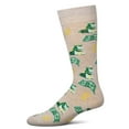 thumbnail image 1 of MeMoi Money Bags Cash Print Bamboo Blend Men's Crew Socks - Mens - Male, 10-13, Oatmeal Heather, 1 of 12