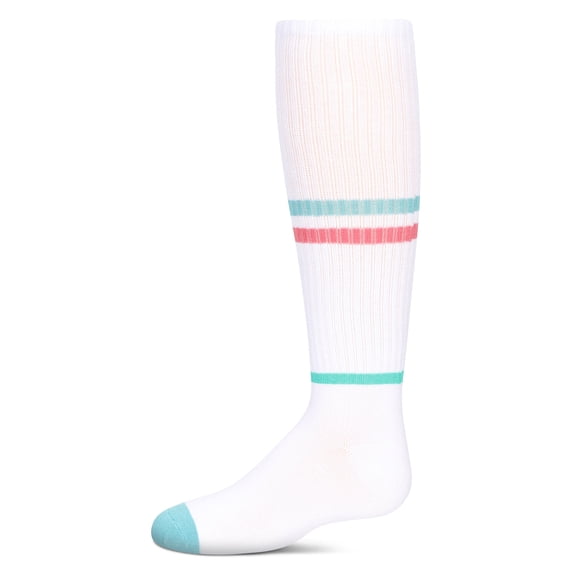 MeMoi Multi Colored Stripe Knee High Socks - Girls - Female, 14, Teal