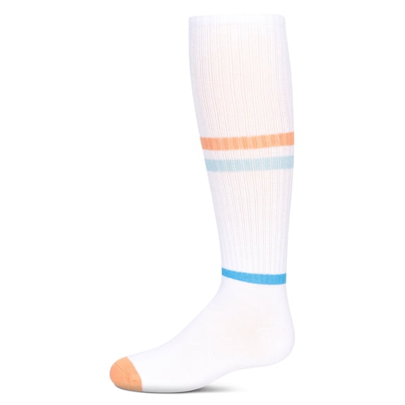 MeMoi Multi Colored Stripe Knee High Socks - Girls - Female, 4, Tangerine