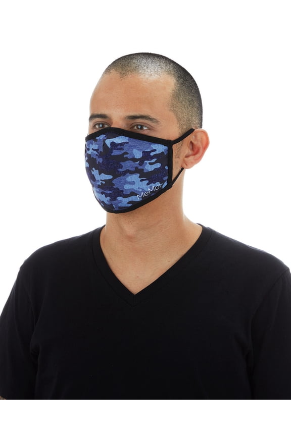 Navy Camo Unisex Face Covering (One Size, Navy)