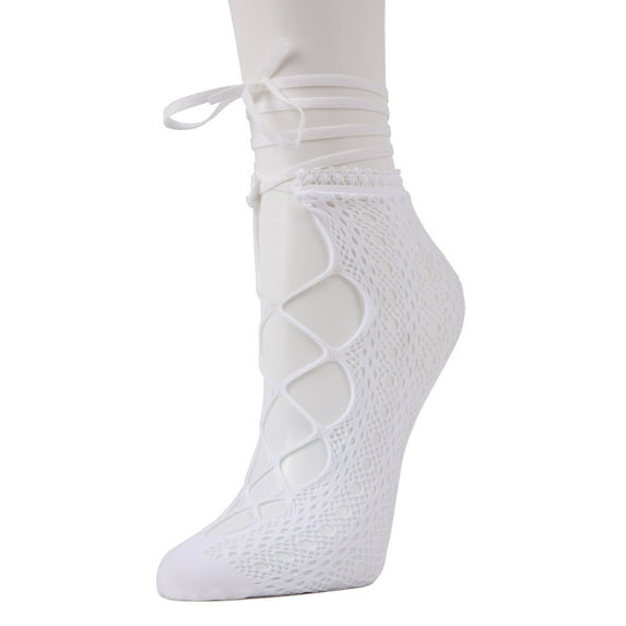 MeMoi Women's Nets And Lace Low-Cut Socks - Womens - Female, One Size, White
