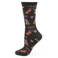 thumbnail image 1 of MeMoi Noodle Kiss Bamboo Blend Crew Sock - Womens - Female, 9-11, Dark Gray Heather, 1 of 3