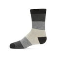 thumbnail image 1 of MeMoi Ombre Color Block Cotton Blend Crew Sock - Boys - Male, 8-9, Black, 1 of 8