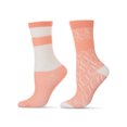 thumbnail image 1 of MeMoi Women's 2 Pair Pack Dew Drops Crew Socks - Womens - Female, One Size, Peach, 1 of 2
