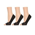 thumbnail image 1 of MeMoi Open Toe Fine Edge Liner 3 Pack - Womens - Female, 1 of 5