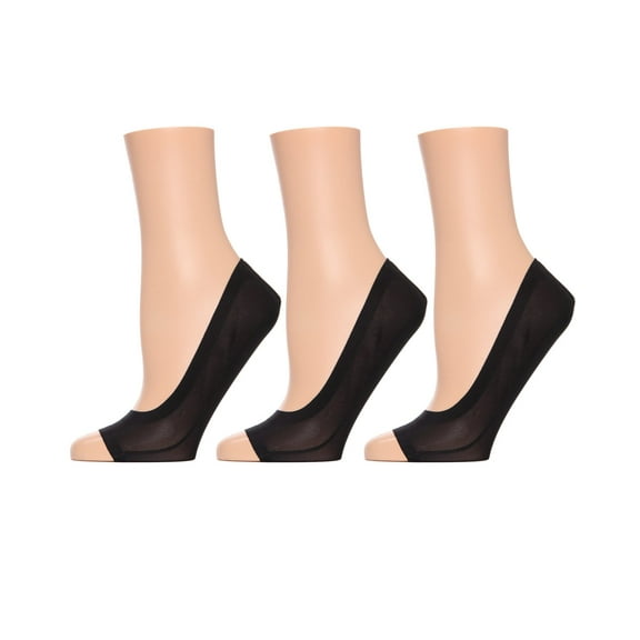 MeMoi Open Toe Fine Edge Liner 3 Pack - Womens - Female (One Size, Black)