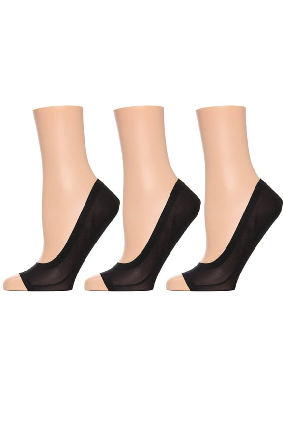 Open Toe Fine Edge Liner 3 Pack - Womens - Female (One Size, Black)