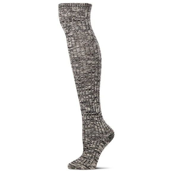MeMoi Overcast Marled Rib Over the Knee Socks - Womens - Female, One Size, Dark Sapphire