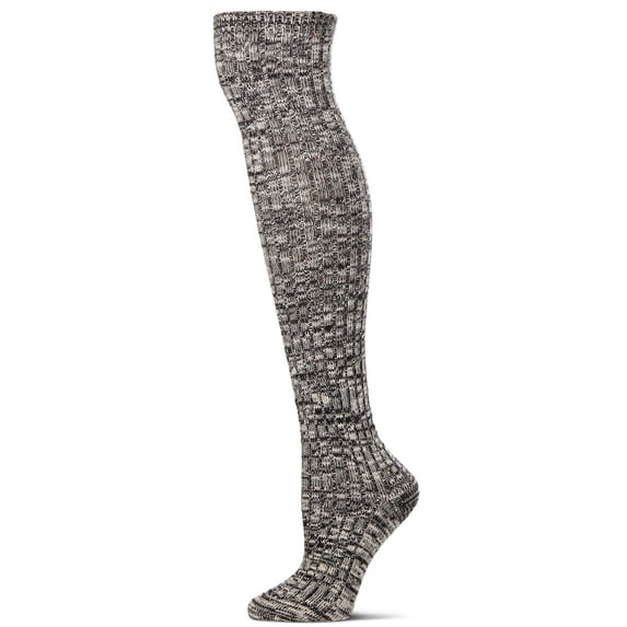 MeMoi Overcast Marled Rib Over the Knee Socks - Womens - Female, One Size, Dark Sapphire