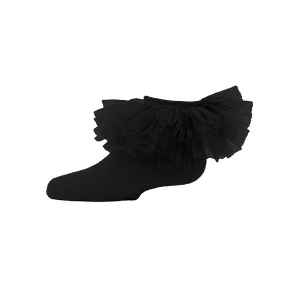 MeMoi  Oversized Tutu Ballerina Anklet Socks - Girls - Female, 00, Black