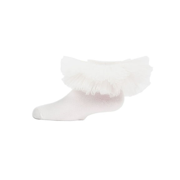 MeMoi  Oversized Tutu Ballerina Anklet Socks - Girls - Female, 6, White