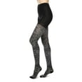thumbnail image 1 of MeMoi Paisley Pop Cotton Blend Sweater Tights - Womens - Female (Small/Medium, Black), 1 of 12