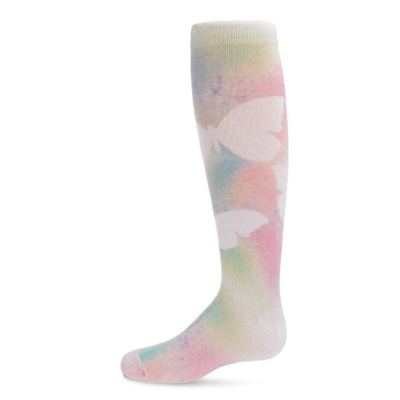 MeMoi Pastel Butterfly Knee High Sock - Girls - Female, 4, Multi
