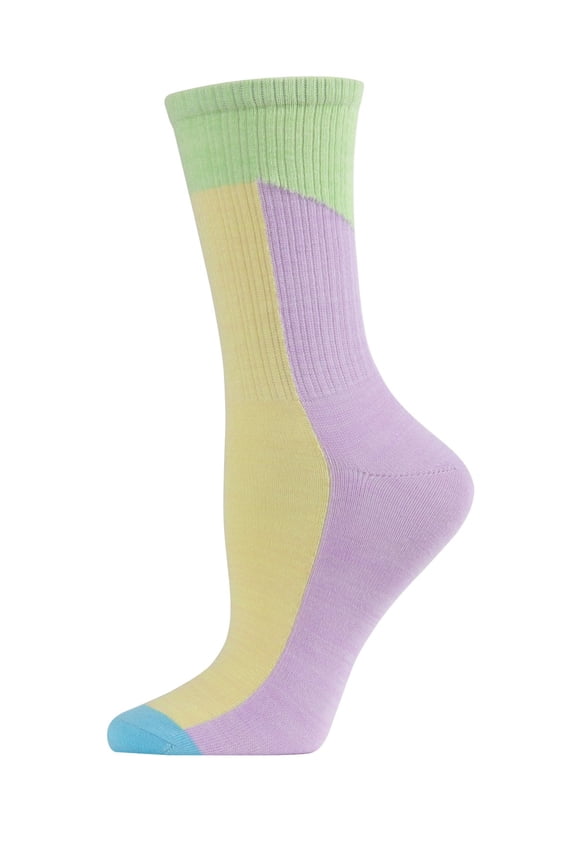 Pastel Patch Crew Socks | Fashion Crew Socks by MeMoi One Size 9-11 / Multi