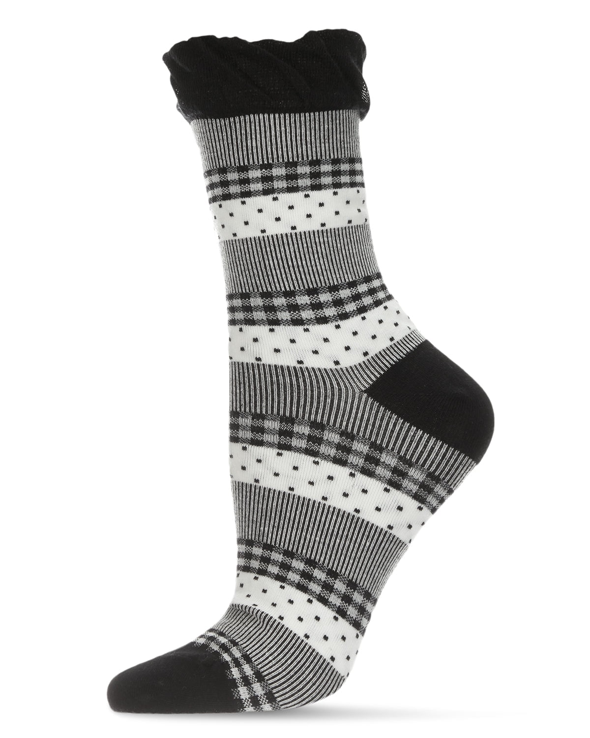 MeMoi Pattern Mix Women's Cotton Blend Ankle Socks Mens Male