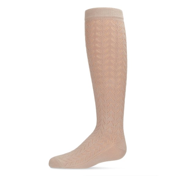 MeMoi Pelerine Cotton Blend Knee High Socks - Girls - Female, 12, Blush