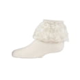 thumbnail image 1 of MeMoi Petite Floral Lace Cotton Blend Anklet Socks - Girls - Female, 10, Winter White, 1 of 7