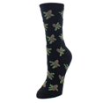 thumbnail image 1 of MeMoi Pinecones Bamboo Blend Novelty Crew Socks - Womens - Female, 9-11, Black, 1 of 7