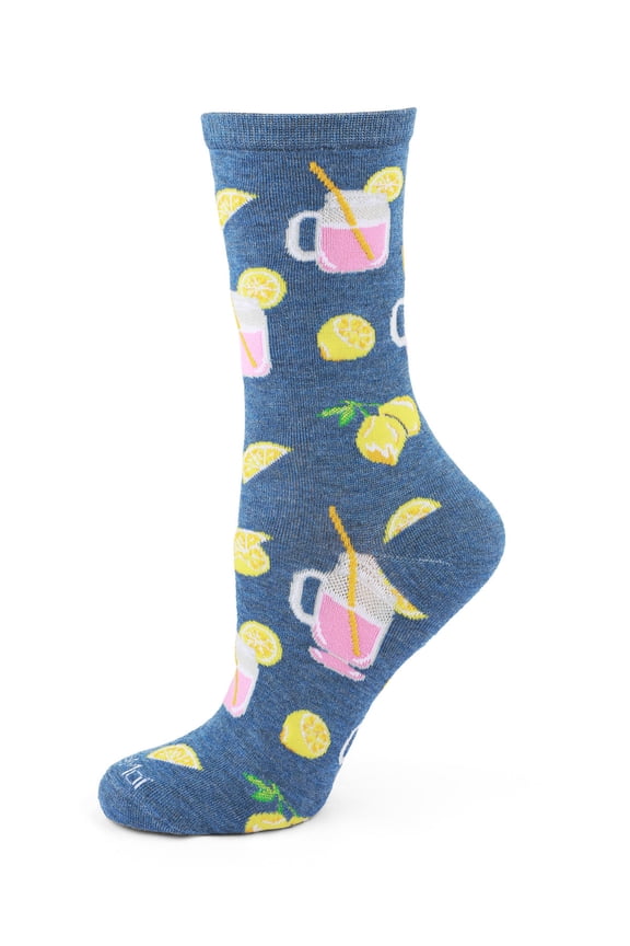 Pink Lemonade Bamboo Blend Crew Sock - Womens - Female, 9-11, Denim Heather