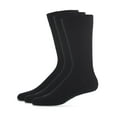 thumbnail image 1 of MeMoi Pique Men's Mercerized Cotton Socks 3-Pack - Mens - Male, 10-13, Black, 1 of 7