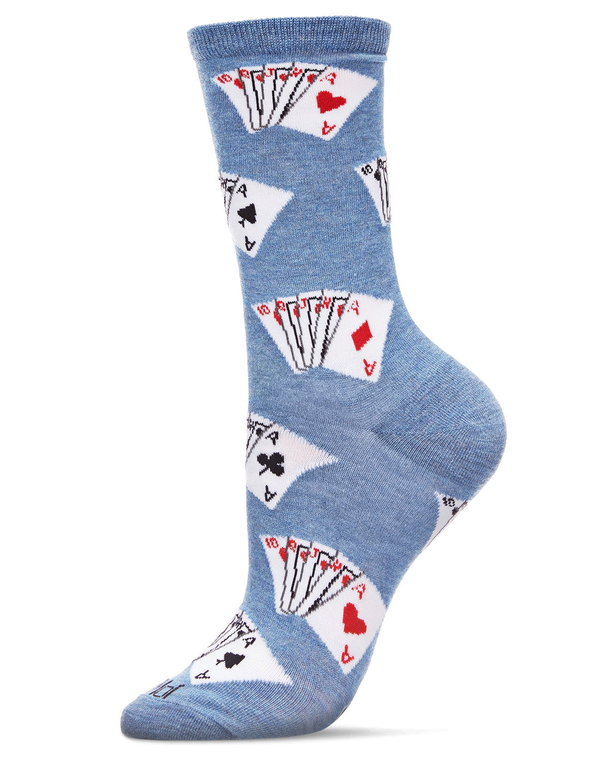 Men's Novelty Socks Crew Hearts Cards Poker Gambling Gift Dress Casual One  Size