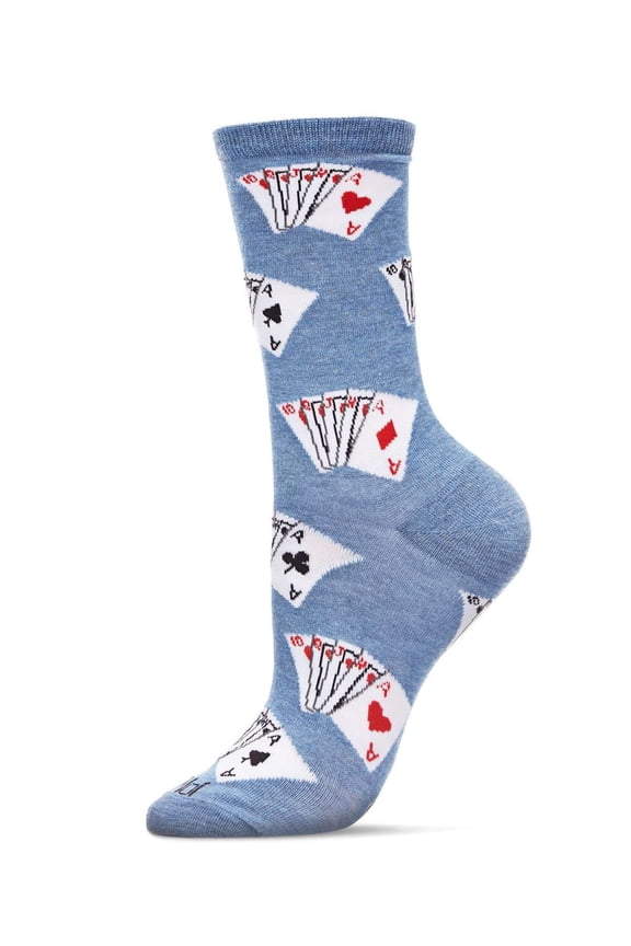 Playing Cards Bamboo Blend Crew Socks - Mens - Male