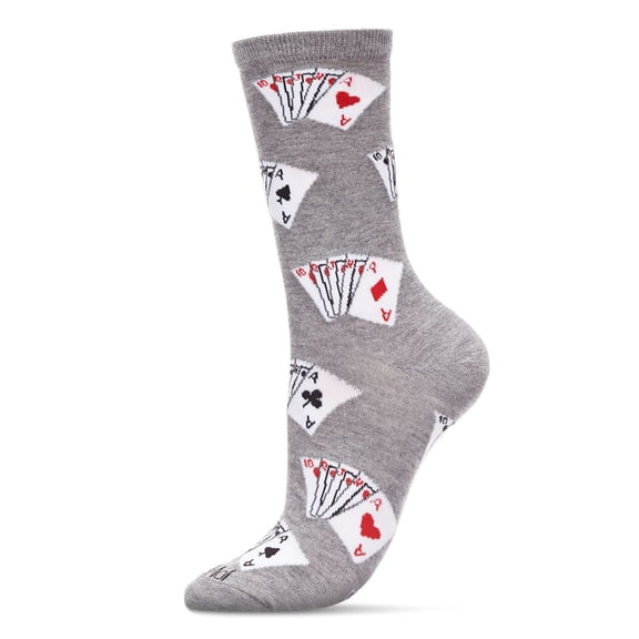 MeMoi Playing Cards Bamboo Blend Crew Socks - Mens - Male