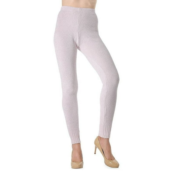 MeMoi Women's Plush Chenille Leggings - Womens - Female (Large/X-Large, Blush Pink)
