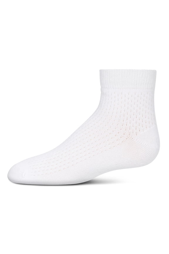 Pointelle Dot Anklet Socks - Girls - Female, 6, Latte