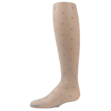 MeMoi Polka Dot Heart Sheer Tights - Girls - Female