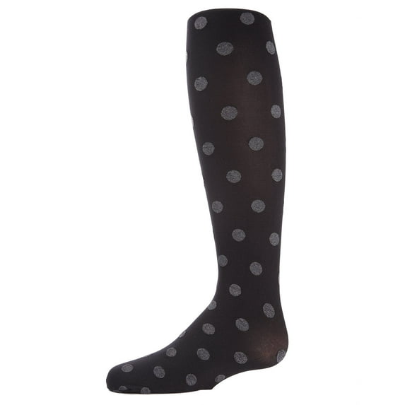 MeMoi Polka Spot Girls Opaque Tights - Girls - Female, 10-12, Black